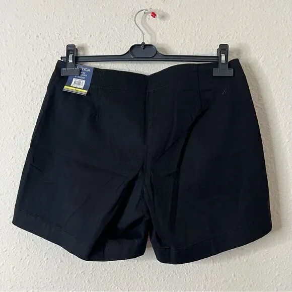 Nautica Women’s Mid-Rise Twill Shorts Black NEW Size 6 - Picture 5 of 7